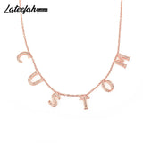 Crystal Pendant Necklace Stone Chain Zirconia Necklaces Women