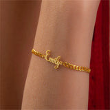 Personalized Cuban Name Bracelet Stainless Steel Lover Bracelet
