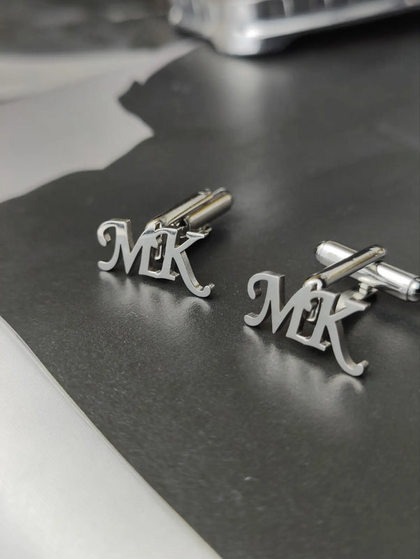 Monogram Letter Cufflinks Initial Name Cufflinks For Men