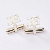 Personalized Initials Stainless Steel Cufflinks - Men's Suit Shirt Accessories