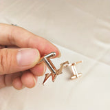 Personalized Initials Stainless Steel Cufflinks - Men's Suit Shirt Accessories