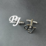 Personalized Initials Cufflinks for Men Groom Stainless Steel