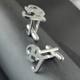 Personalized Initials Cufflinks for Men Groom Stainless Steel