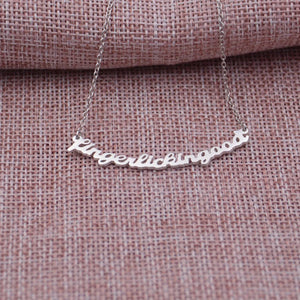 Curved Arc Name Necklace Personalized Stainless Steel Ladies Jewelry Gift
