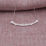 Curved Arc Name Necklace Personalized Stainless Steel Ladies Jewelry Gift