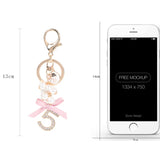Bowknot Bag Pendant Key Chain Holder with Crytals Strass Women Bag Charm