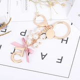 Bowknot Bag Pendant Key Chain Holder with Crytals Strass Women Bag Charm