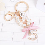 Bowknot Bag Pendant Key Chain Holder with Crytals Strass Women Bag Charm