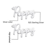 Personalized Rose Letter Earrings Stainless Steel