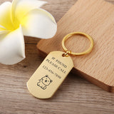 Stainless Steel Pet Keychain - Personalized Engrave Metal Keyring