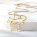 Turtle Name Necklace For Women Stainless Steel Personalized Letter