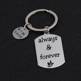 Engraved Always Forever Key Holder - Gesture Keyring