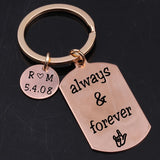 Engraved Always Forever Key Holder - Gesture Keyring
