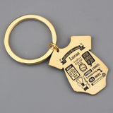Personalized Data Jewelry Keychain for Parents and Child