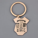 Personalized Data Jewelry Keychain for Parents and Child