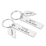Date Save Key Chain, Anniversary Gift for Couple