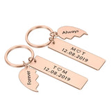Date Save Key Chain, Anniversary Gift for Couple