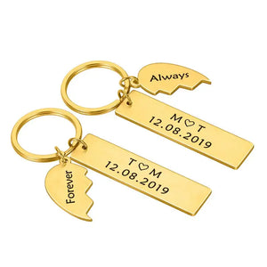 Date Save Key Chain, Anniversary Gift for Couple