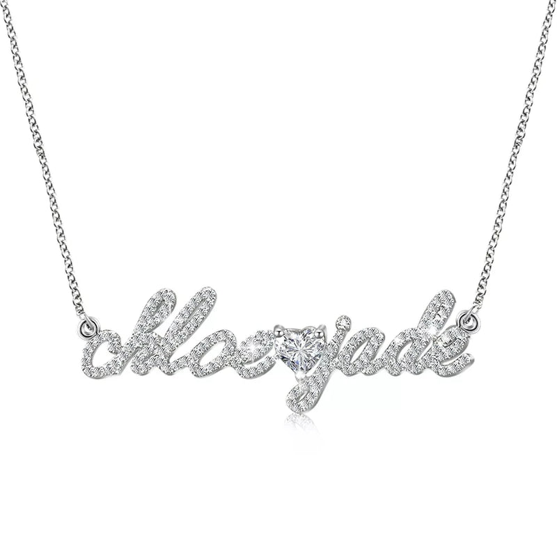 Diamond Name Necklace Couple Gift For Lover