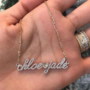 Diamond Name Necklace Couple Gift For Lover