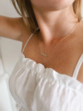 Crystal Name Necklace - Personalized Pendant - Cubic Zirconia Minimalist Jewelry