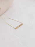 Crystal Name Necklace - Personalized Pendant - Cubic Zirconia Minimalist Jewelry