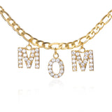 Crystal Letter Necklace with Chain, Personalized Name Necklace