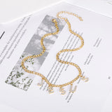 Crystal Letter Necklace with Chain, Personalized Name Necklace