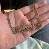 Dimond Name Necklace Crystal Letter Necklace Stainless Steel Necklace