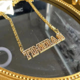 Dimond Name Necklace Crystal Letter Necklace Stainless Steel Necklace
