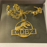 Dinosaur Name Necklace for Men Boys Steel Personalized Letter Necklace