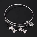 Personalised Dog Bone Bangles Bracelets Charm Bangle Friendship Jewelry
