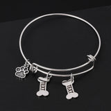 Personalised Dog Bone Bangles Bracelets Charm Bangle Friendship Jewelry