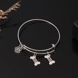 Personalised Dog Bone Bangles Bracelets Charm Bangle Friendship Jewelry