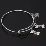 Personalised Dog Bone Bangles Bracelets Charm Bangle Friendship Jewelry
