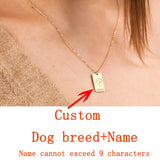 Dog Nameplate Necklace For Women Personalized Breed Dog Necklaces