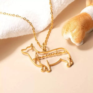 Dog Name Necklace Personalized Stainless Steel Pendant Anime Pet/Cat Jewelry