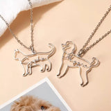 Dog Name Necklace Personalized Stainless Steel Pendant Anime Pet/Cat Jewelry