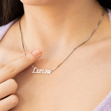 Custom Dog Paw Footprint Name Necklaces for Women Men Stainless Steel