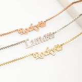 Custom Dog Paw Footprint Name Necklaces for Women Men Stainless Steel