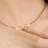 Custom Dog Paw Footprint Name Necklaces for Women Men Stainless Steel