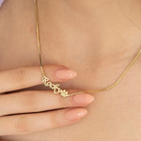 Custom Dog Paw Footprint Name Necklaces for Women Men Stainless Steel