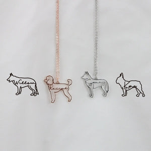 Dog Pet Name Necklace Personalized Name Animal Pendant Necklace