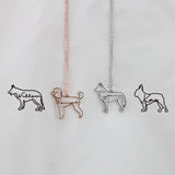 Dog Pet Name Necklace Personalized Name Animal Pendant Necklace
