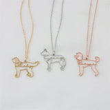 Dog Pet Name Necklace Personalized Name Animal Pendant Necklace