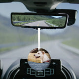 Dog Photo Charm Car Pendant Rearview Mirror Hanging Pet Memorial Gift
