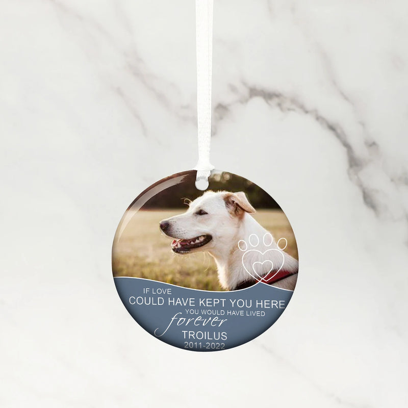 Dog Photo Charm Car Pendant Rearview Mirror Hanging Pet Memorial Gift