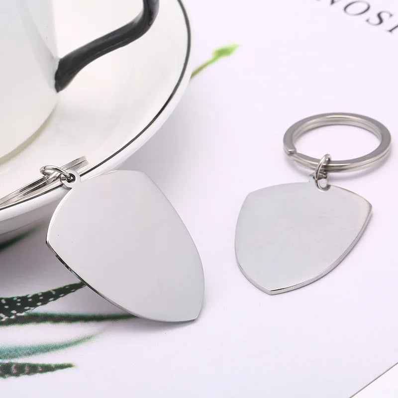 Personalized Dog Tag Keychain Engraved Photo Text Keepsake
