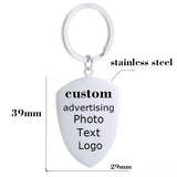 Personalized Dog Tag Keychain Engraved Photo Text Keepsake