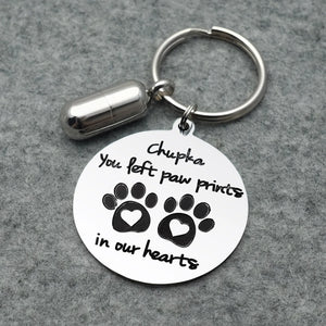 Dog Urn Keychain Ashes Key Chain Dog Ashes Jewelry Pet Loss Key Ring